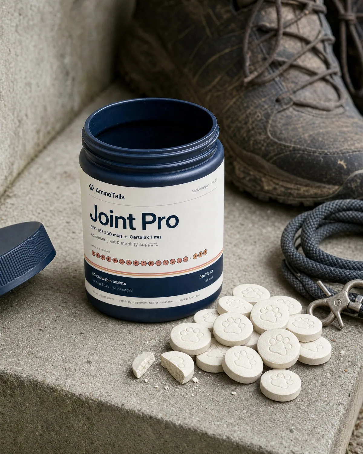 Joint Pro chews beside the open jar